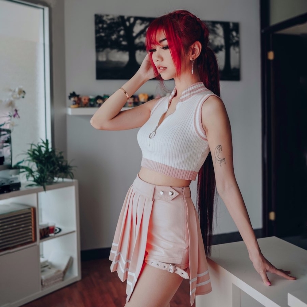 Lychee The Label Sakura Button Strap Skort
